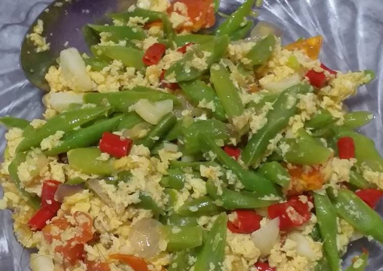Oseng buncis orak arik telur