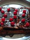 Pastel de coco con chocolate