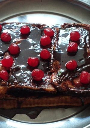 Una foto de Pastel de coco con chocolate