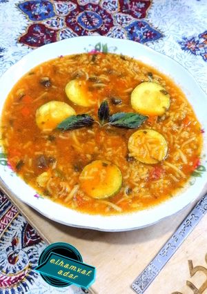 عکسی از دستور سوپ کدو سبز