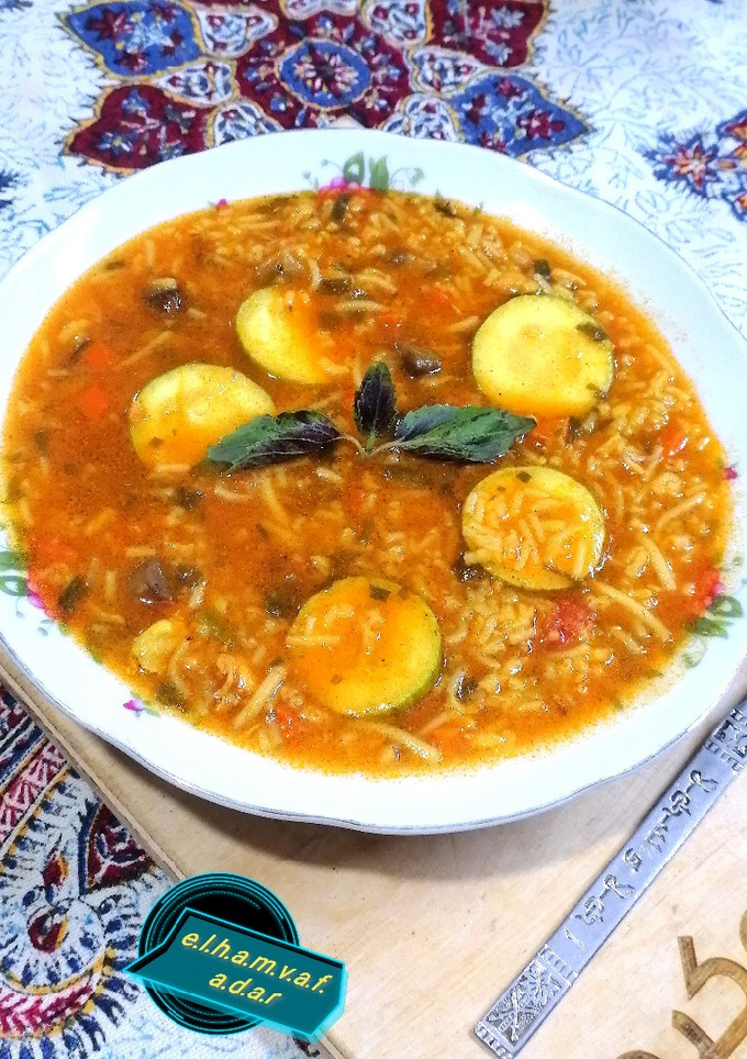 عکسی از دستور سوپ کدو سبز