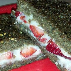 A picture of Strawberry Provolone Grilled Cheese Sandwiches - Vegetarian.