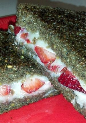 A picture of Strawberry Provolone Grilled Cheese Sandwiches - Vegetarian.
