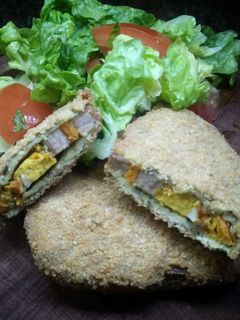 Una foto de Milanesa de matambre relleno