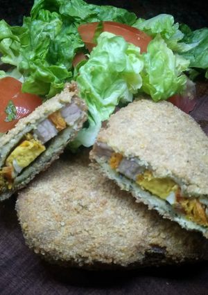Una foto de Milanesa de matambre relleno