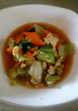 Foto resep Cap cay merah sederhana
