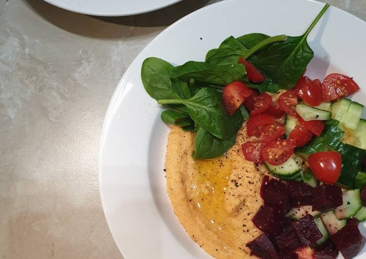 Recipe of Speedy Sweet potato hummus bowl