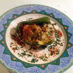 A picture of Philly Cheese Steak Stuffed Peppers.