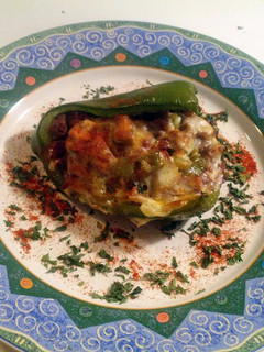 A picture of Philly Cheese Steak Stuffed Peppers.