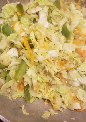 A picture of Jamaican Style Cabbage.