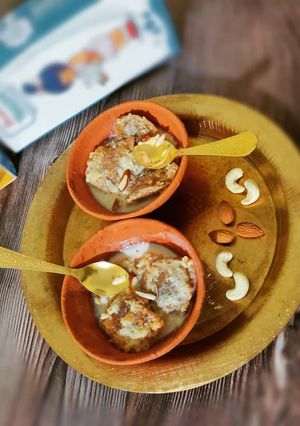 A picture of Baked Rasgulla.