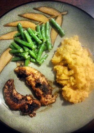 A picture of Lemon and Parmesan-Herb crusted Chicken.