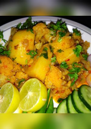A picture of Spicy Aloo gobhi.