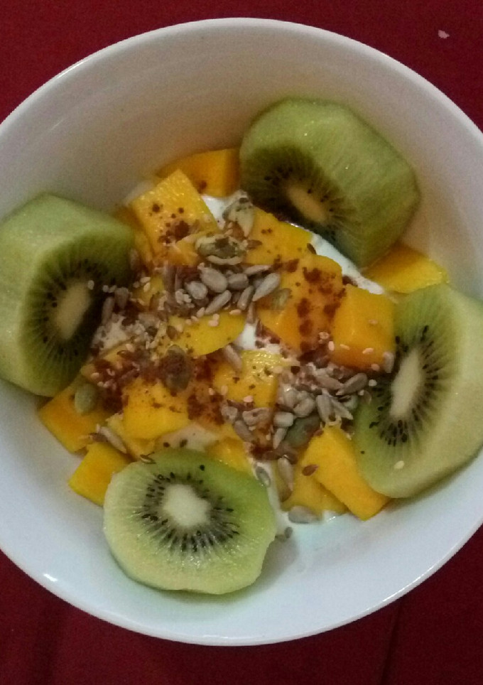 Una foto de Yogur mezcla 💚