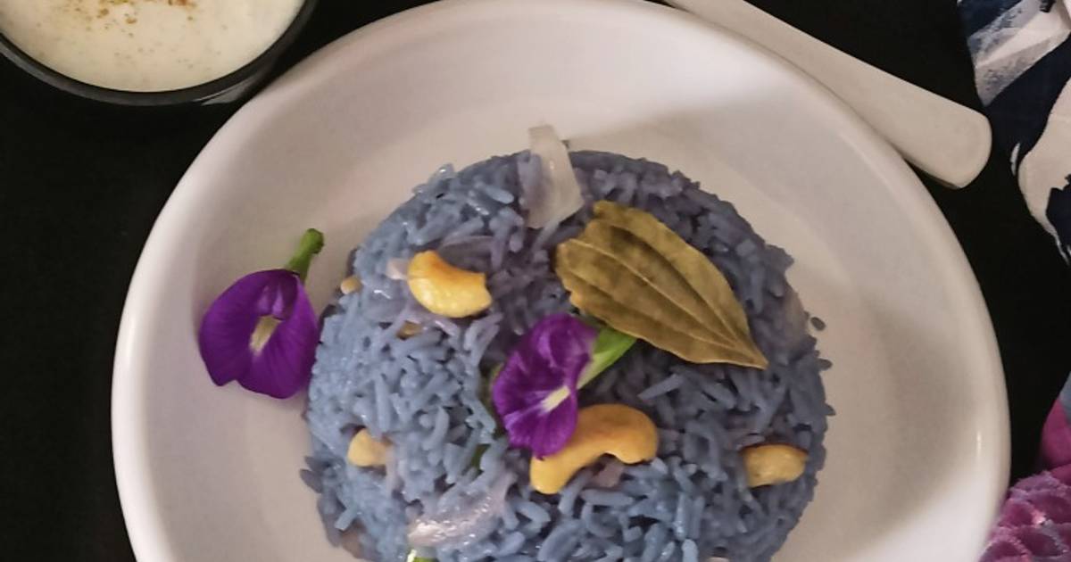 Butterfly pea flower Fried Rice Recipe by Keshma Raichura Cookpad