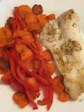 Filetes de merluza a la plancha con verduras