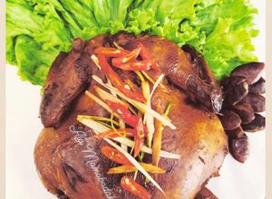 Foto resep Chinese Steamed Chickenwith almonds, ginger & cinnamon
