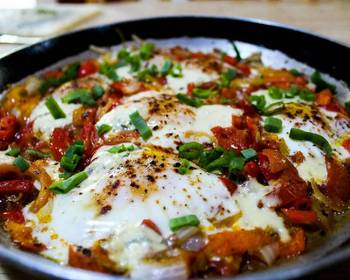 Latest Recipe North AfricanStyle Poached Eggs with Spiced Tomato Sauce Delicious Perfect