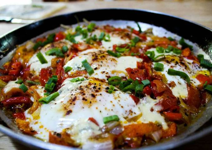 North African-Style Poached Eggs with Spiced Tomato Sauce