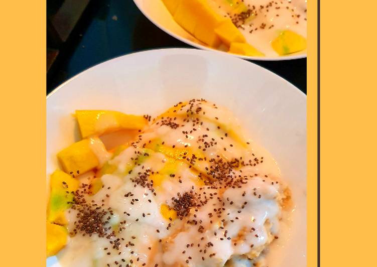 Resep Manggo Sticky Rice / Oat, Menggugah Selera