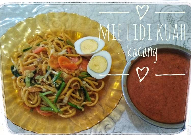 Mie lidi kuah kacang 🍝