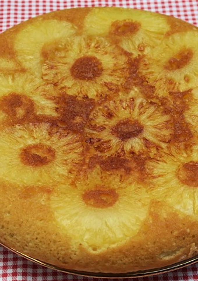 Una foto de Volteado de piña sin horno