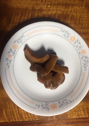 Una foto de Julianas de coco endulzadas