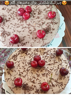 عکسی از دستور چیزکیک شکلاتی