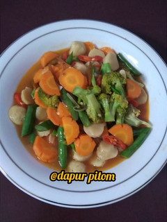 Foto resep Capcay sayur bakso tempe