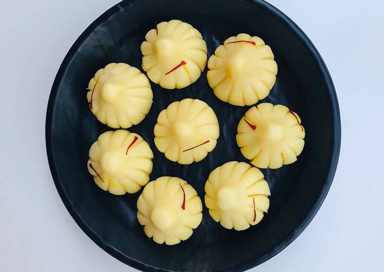 How to Make Perfect Instant mawa modak with motichur filling