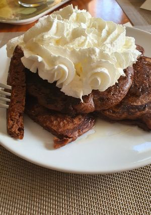 Una foto de Tortitas sin gluten con panela y coco rallado