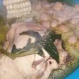 Caldo de pollo con garbanzos y papas