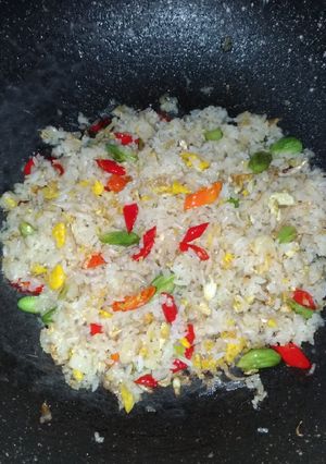 Foto resep Nasi goreng pete.