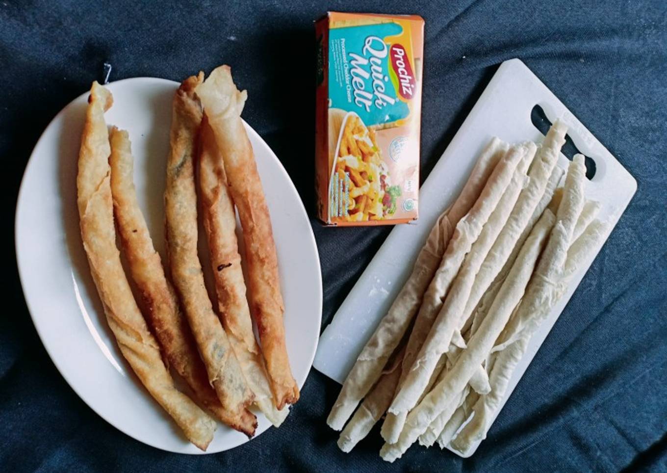 Keju, coklat lumer kulit lumpia