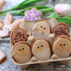 A picture of Easter biscuits 🍪 🐣.