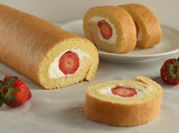 A picture of roll cake strawberry