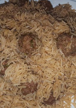 A picture of Meat ball rice pulao.