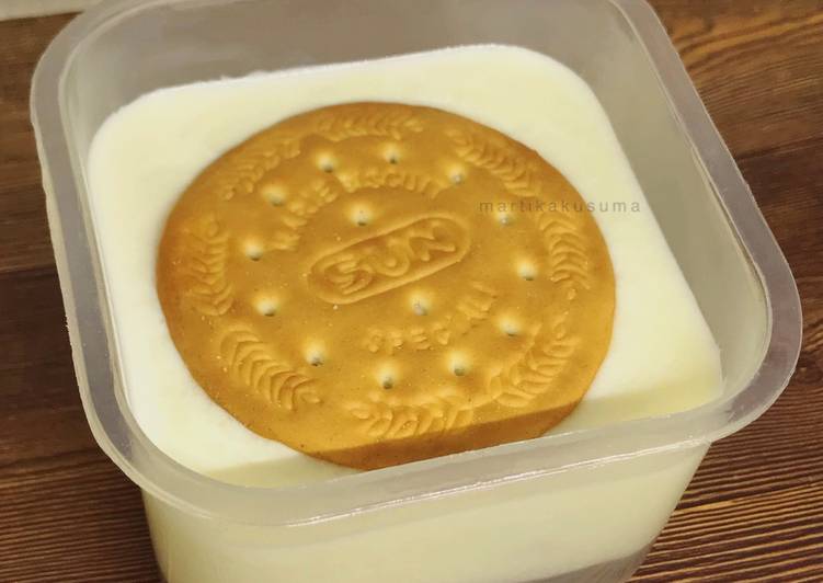 Cara Gampang Membuat Marie susu dessert box - snack MPASI 12m+ BB Booster, Bisa Manjain Lidah
