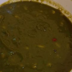A picture of Corn palak.
