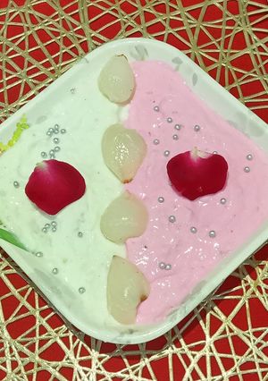 A picture of Lychee Shrikhand.