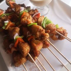 A picture of Chicken shish kebab.