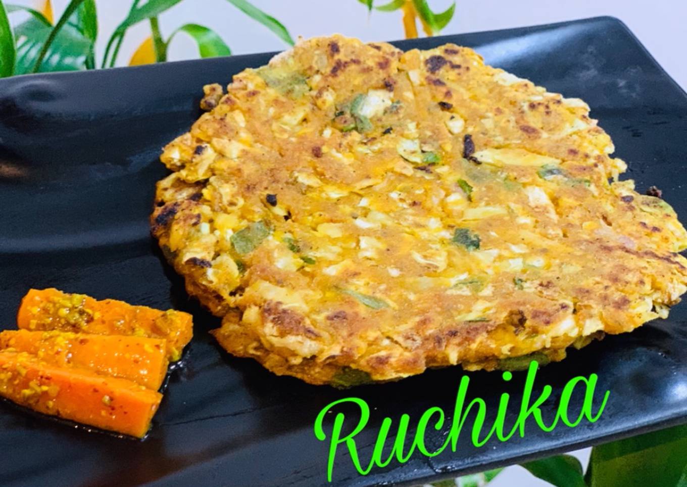 Cabbage- Spring onion Parantha