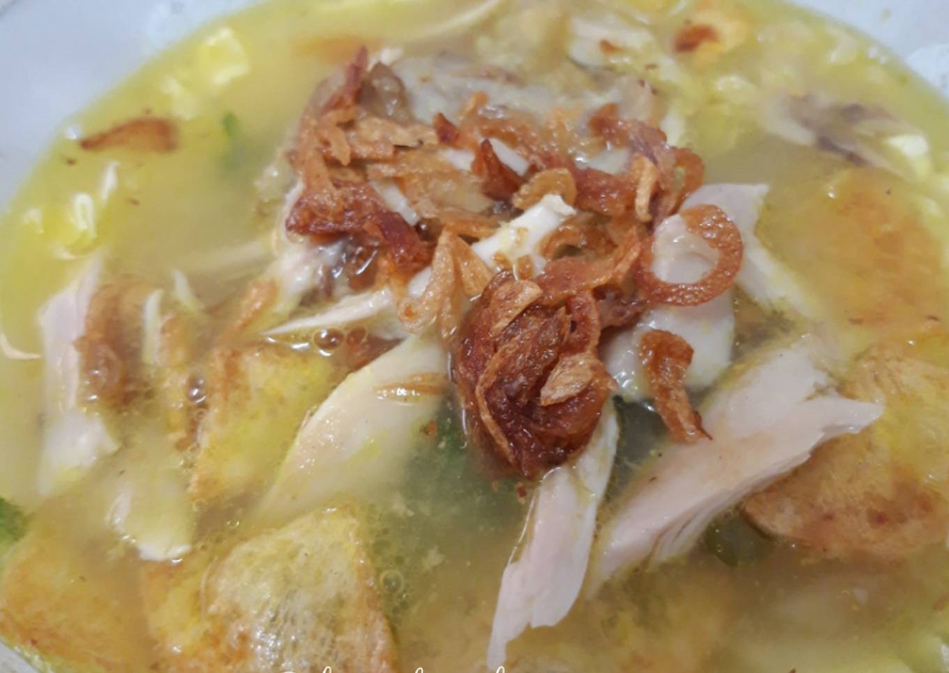 Soto Ayam kuah kuning (no santan)