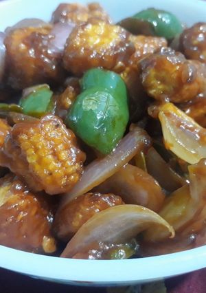 A picture of Babycorn in garlic sauce.