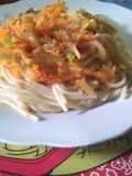Espaguetis con vegetales