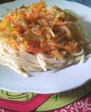 Espaguetis con vegetales