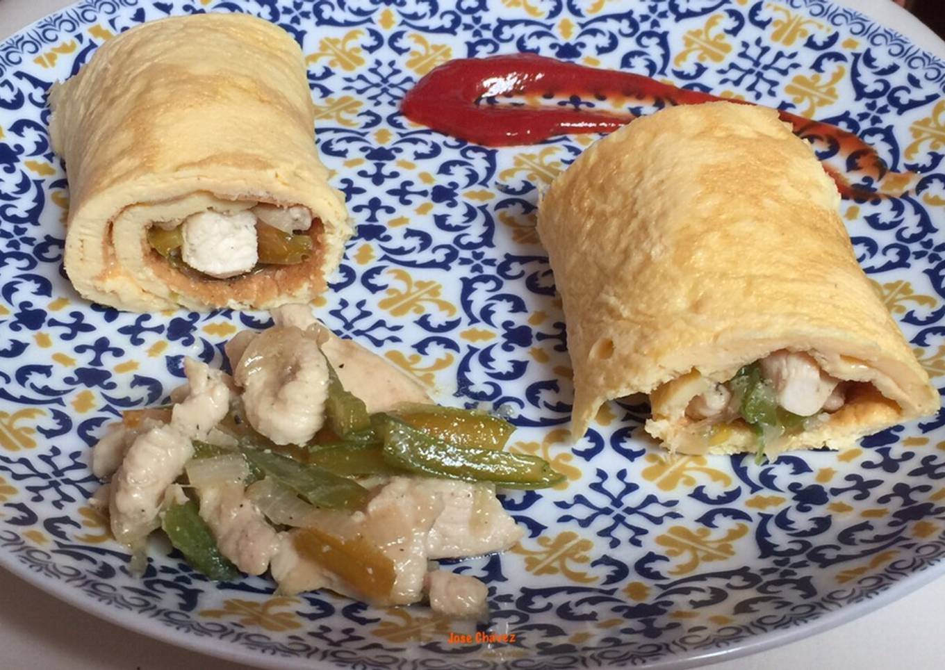 Rollitos de Tortilla y Pollo