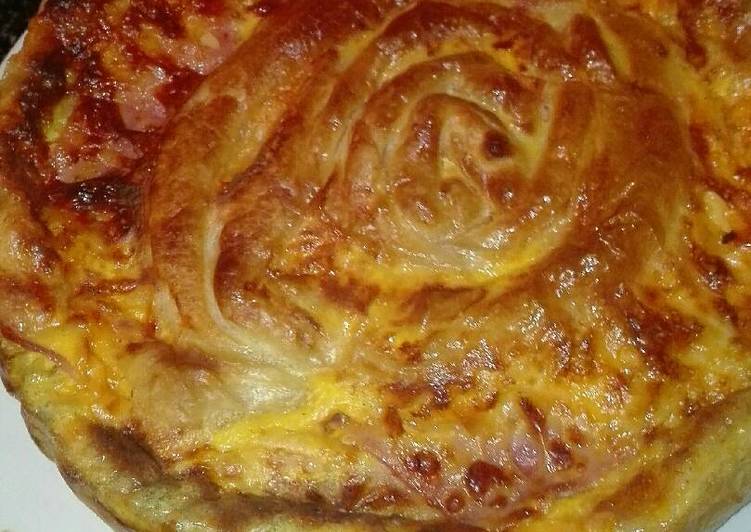 Quiche de queso brie y jamón York en la olla GM g