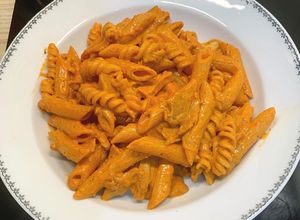 Une photo de Pâte poulet sauce mascarpone