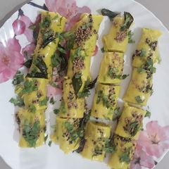A picture of Khandvi.